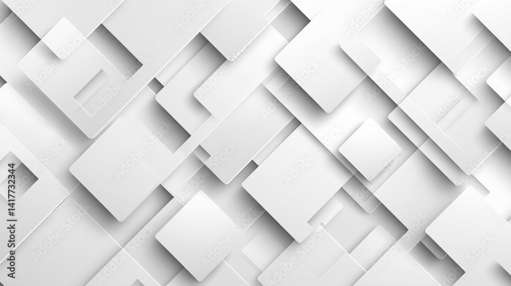 Wall mural grey, white background paper shine and layer element for presentation abstract design.