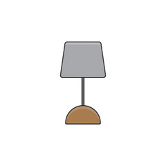 bedside lamp. icon. vector illustration