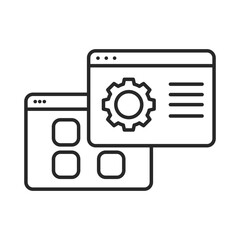 Engineering department technical support icon elements