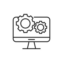 Engineering department technical support icon elements