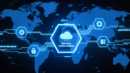 world map with binary code
