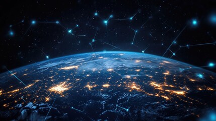 Earth at Night from Space: City Lights, Global Network, Modern World