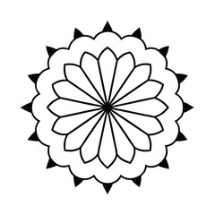 deco mandala scalloped vector art silhouette
