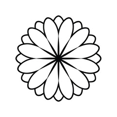 deco mandala scalloped vector art silhouette