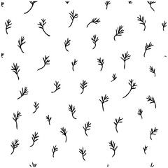 Botanical Minimalist Pattern, Delicate Foliage