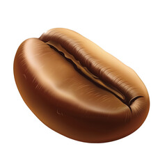 A coffee bean is shown in a close up