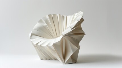 Origami style white modern chair design