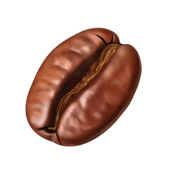 A coffee bean is shown in a close up