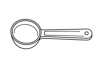 Black And White Measuring Cup Outline For Cooking And Baking Illustrations