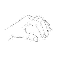 Vector illustration of a hand outline for art and design purposes