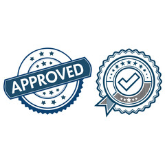 approved logo,Label Stamp Logo,and badge label,vector template