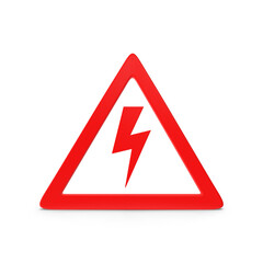 High voltage mark sign transparent background
