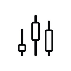 Stock Market Candlestick Chart Icon Financial Trading, Investment, and Analysis Symbol
