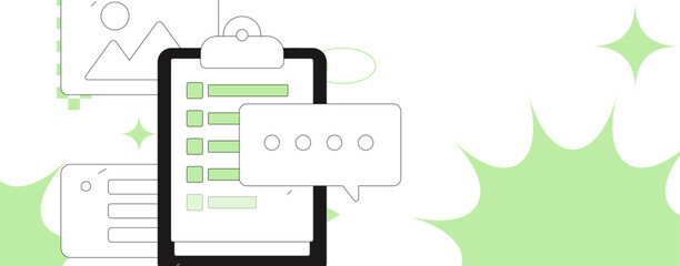 Flat vector illustration of business people operating work scene
