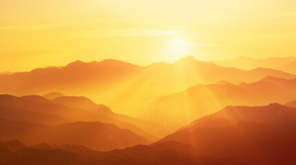 Fototapeta premium Peaceful Mountain Sunrise Landscape