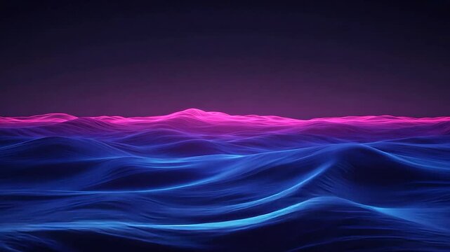 Abstract Neon Hillscape