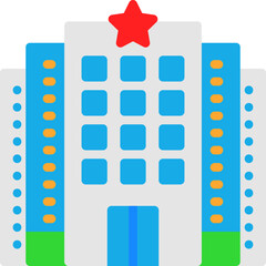 Five Star Hotel single vector illustration icon