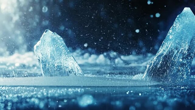 Frozen Ice Breaking on a Frozen Lake