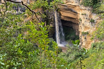 waterfall El hayal cascade y cuevas in colombia