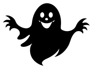 Halloween Ghost Silhouette Vector | Cute & Spooky Ghost SVG for Cricut