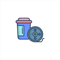 glass jar on white background