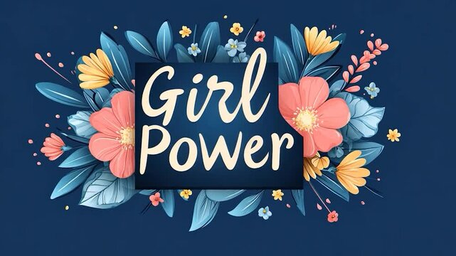 Floral Girl Power Graphic Design