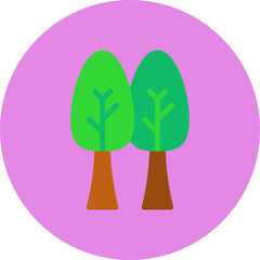 Trees single vector illustration icon