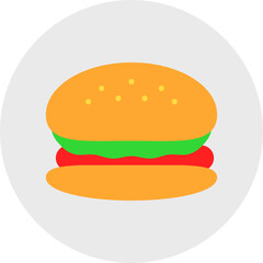 Fast Food single vector illustration icon