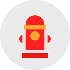 Fire Hydrant single vector illustration icon