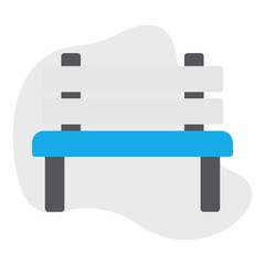 Metal Bench single vector illustration icon
