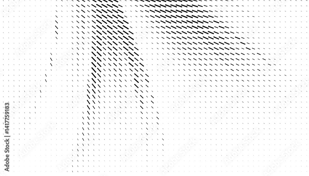 Poster black and white abstract halftone pattern with smooth transition effect for modern background. vecto