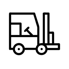 Forklift Lifting Box for Transport Icon Design