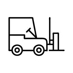 Forklift Lifting Box for Transport Icon Design