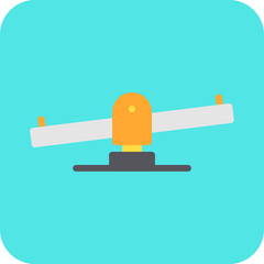 Seesaw single vector illustration icon