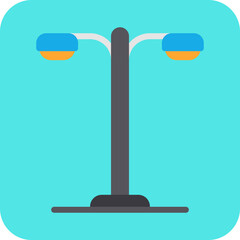 Street Light single vector illustration icon