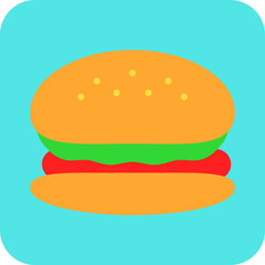 Fast Food single vector illustration icon