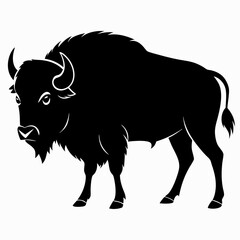 Majestic Bison Silhouette Art