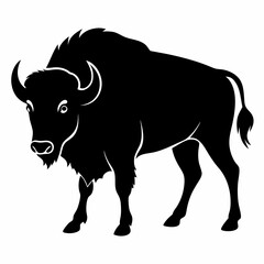 Majestic Bison Silhouette Art