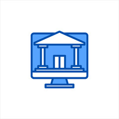 home icon on a blue background