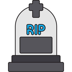 Graveyard single vector illustration icon
