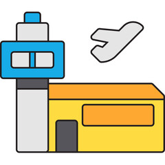 Airport single vector illustration icon