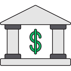 Bank single vector illustration icon