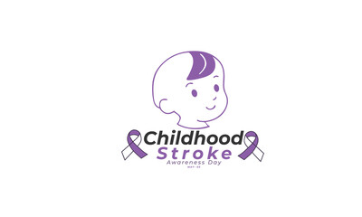 Childhood Stroke Awareness Day. background, banner, card, poster, template. Vector illustration.