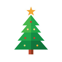 christmas tree isolated on white