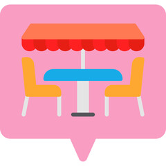 Outdoor Cafe single vector illustration icon