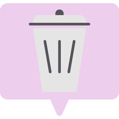 Recycle Bin single vector illustration icon