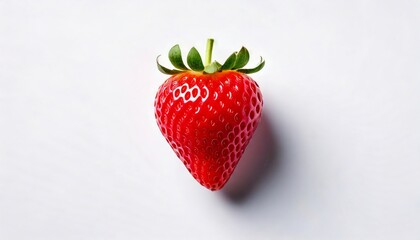 strawberries on a white background with shadows
