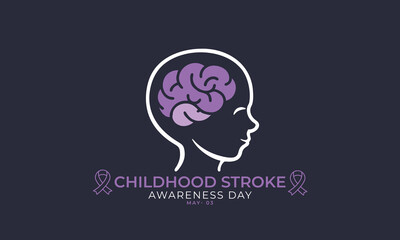 Childhood Stroke Awareness Day. background, banner, card, poster, template. Vector illustration.