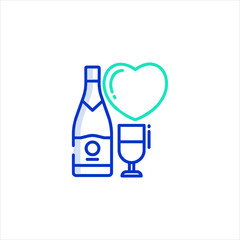 Obraz premium wine glass icon