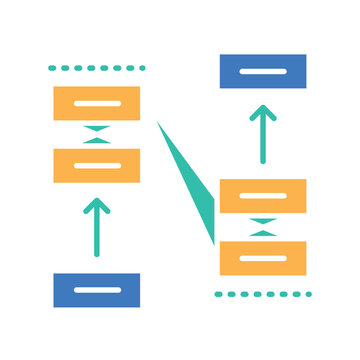 Transformer color flat icon for digital and print projects.